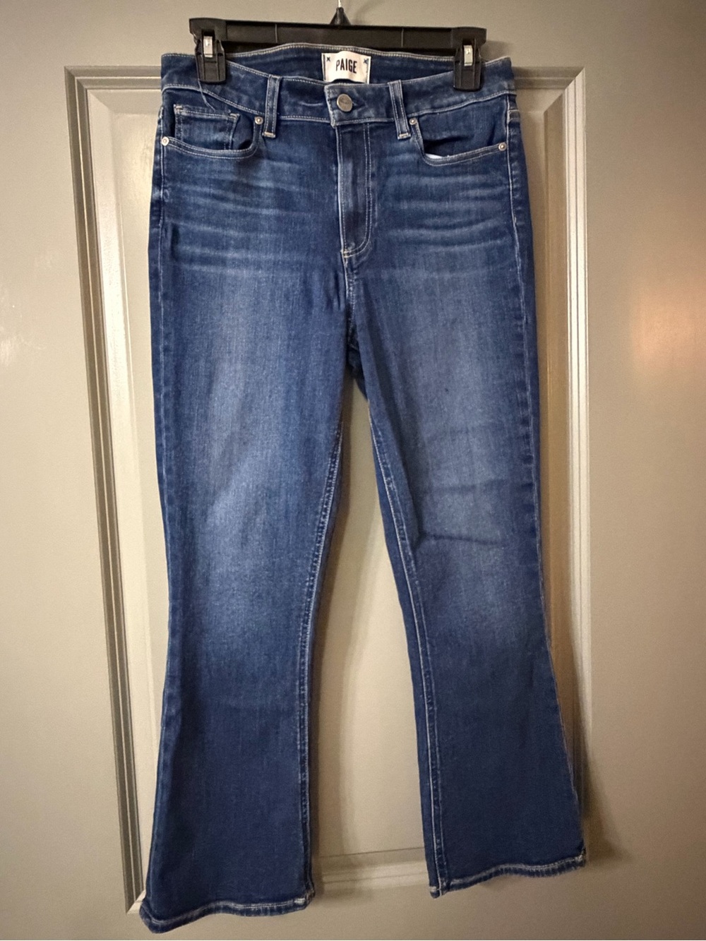 PAIGE Dark Blue Flared Jeans